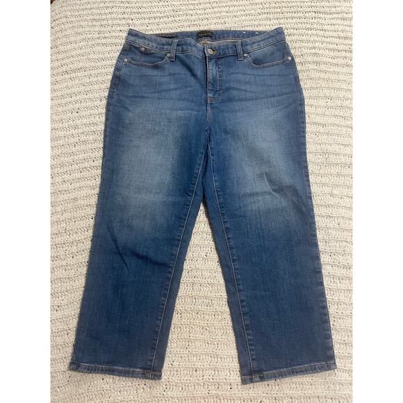 Talbots Straight Leg Crop Jean Womens 10P Denim Cropped Blue VN5463 Mitilini - Picture 1 of 8